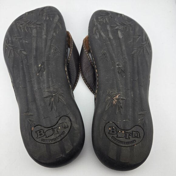 Born Edie Leather Thong Sandals | Women’s Size 7 | Brown - Picture 9 of 10